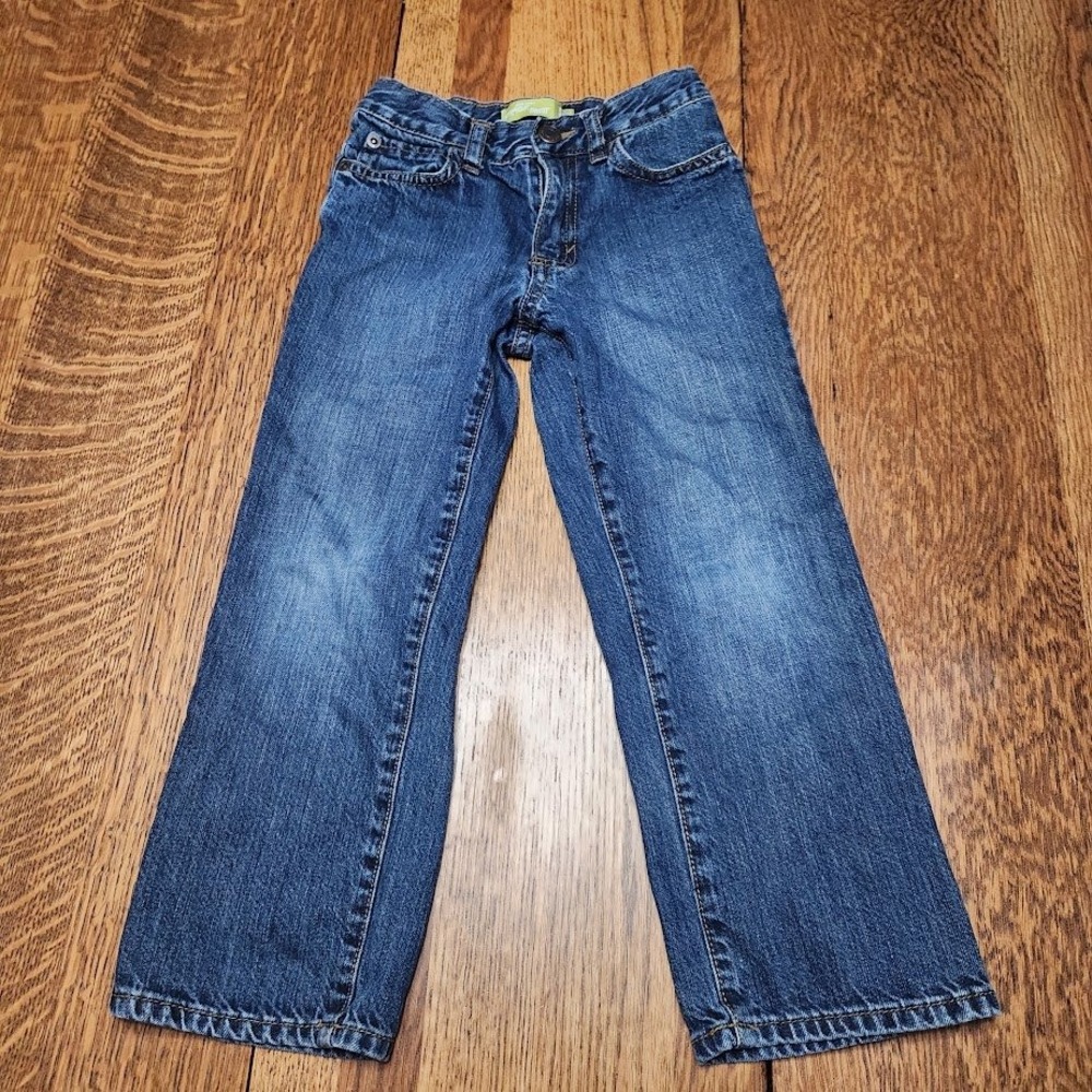 Old Navy Toddler Boys Blue Straight Leg Jeans Adjustable Waist Size 5T 764